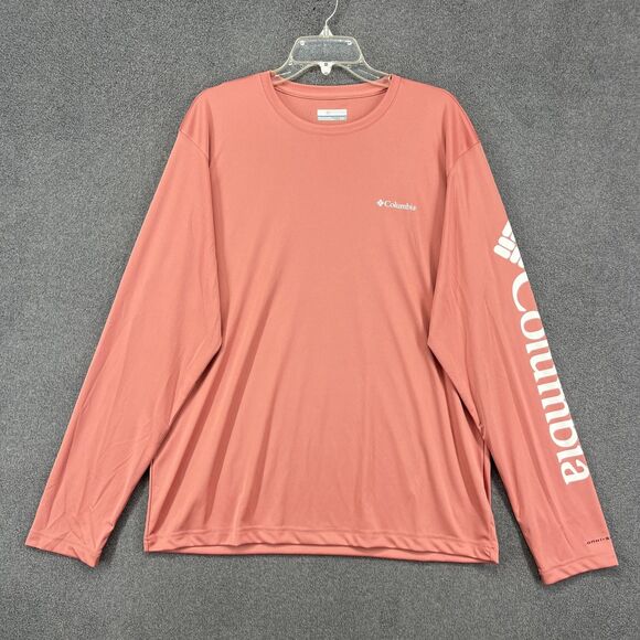 Columbia Other - Columbia Men T Shirt Large Coral Omni-Shade UPF 50 Rapid Creek Long Sleeve